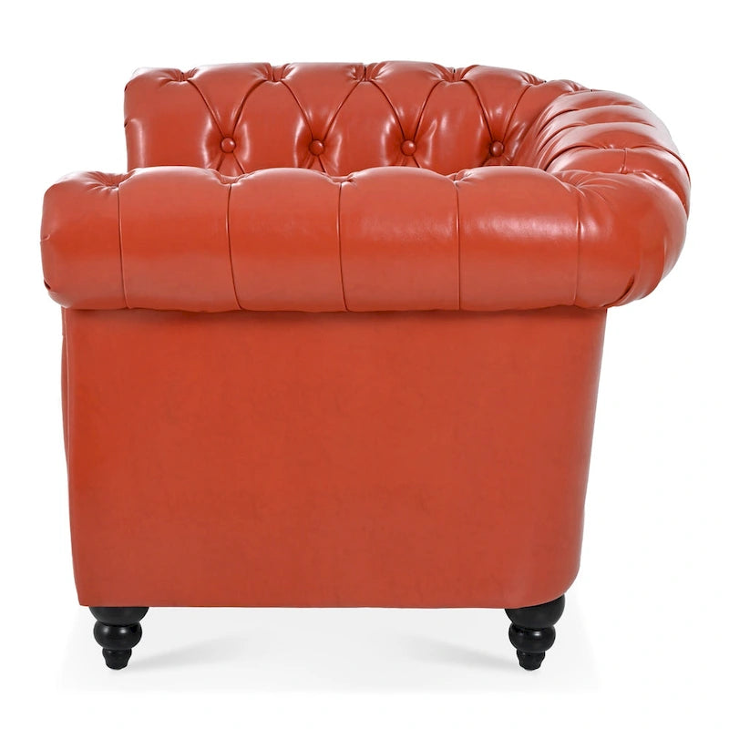 PU Leather Chesterfield Club Chair