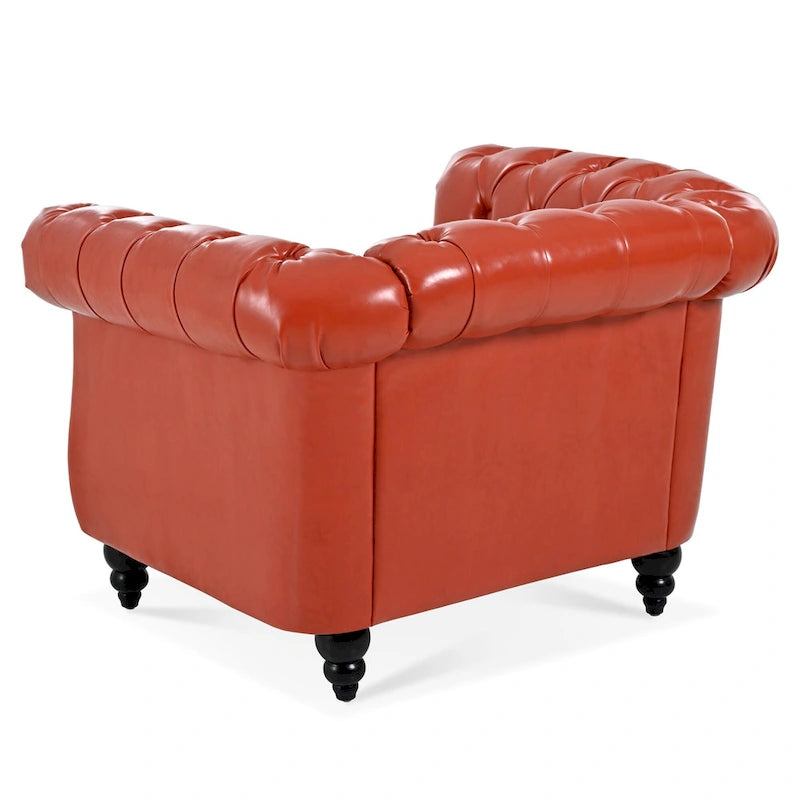 PU Leather Chesterfield Club Chair