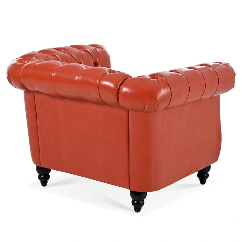 PU Leather Chesterfield Club Chair