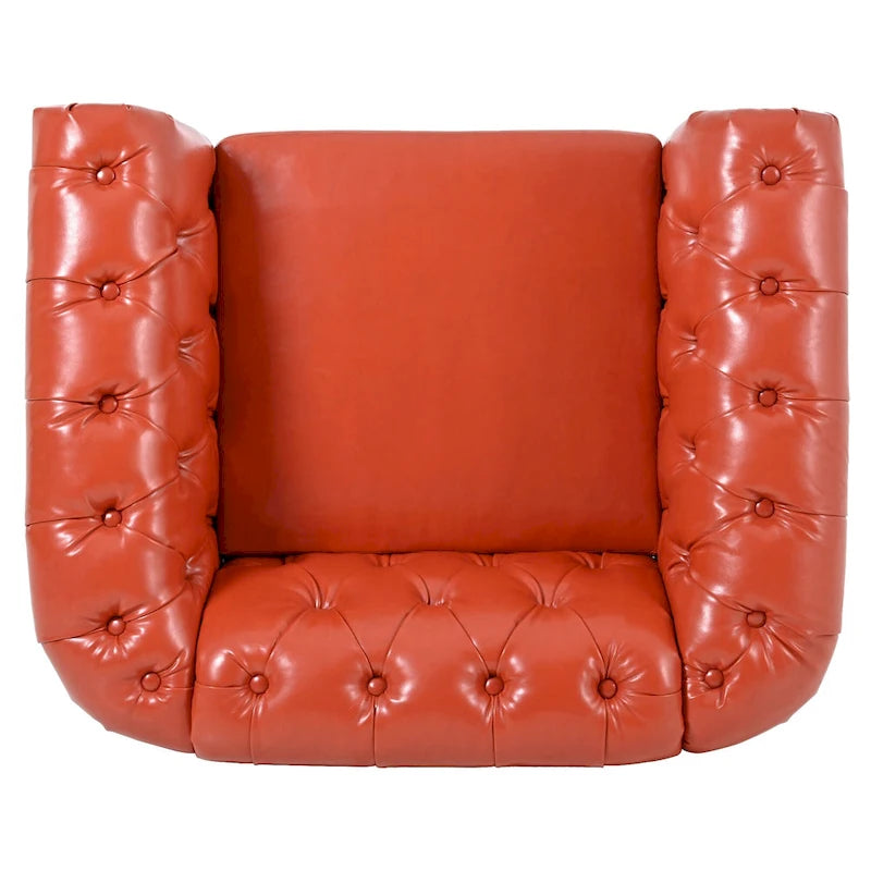 PU Leather Chesterfield Club Chair