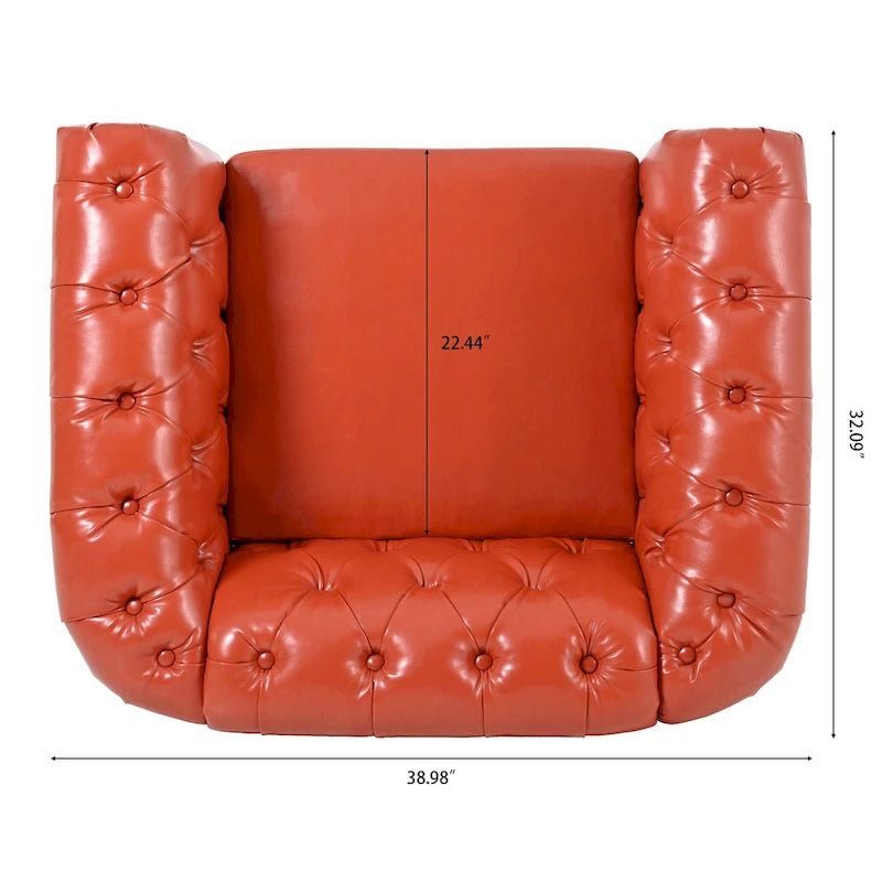 PU Leather Chesterfield Club Chair