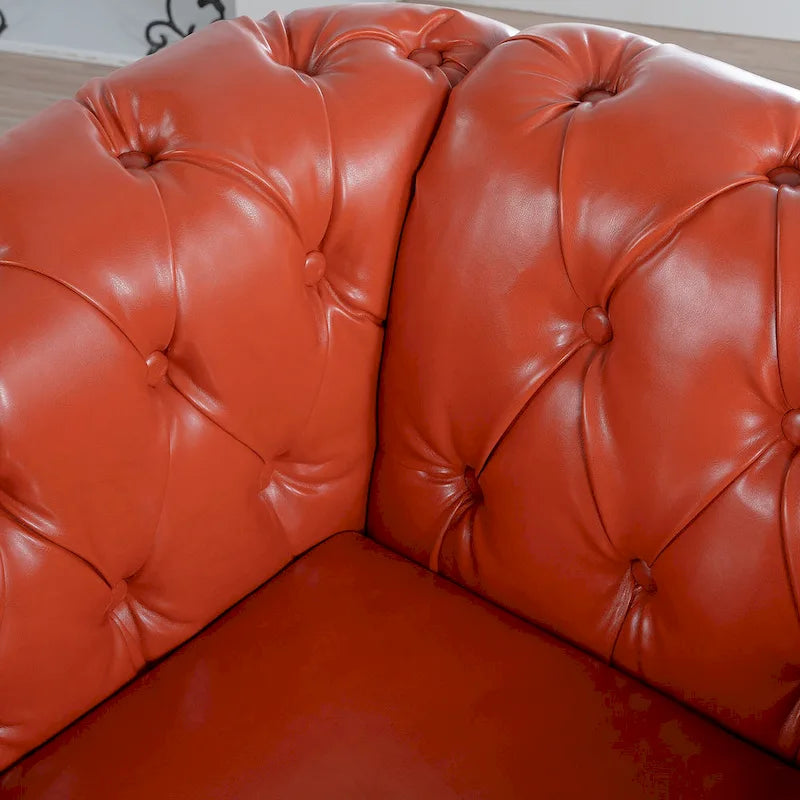 PU Leather Chesterfield Club Chair