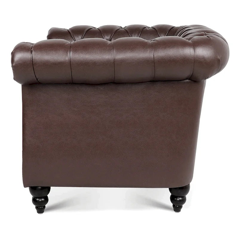 PU Leather Chesterfield Club Chair