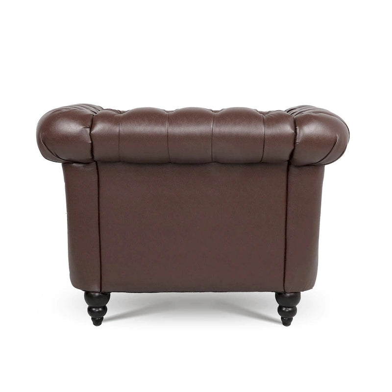 PU Leather Chesterfield Club Chair