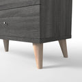 Mid-Century Modern Distressed Grey 47-inch Wide 6-Drawer Dresser with Knobs