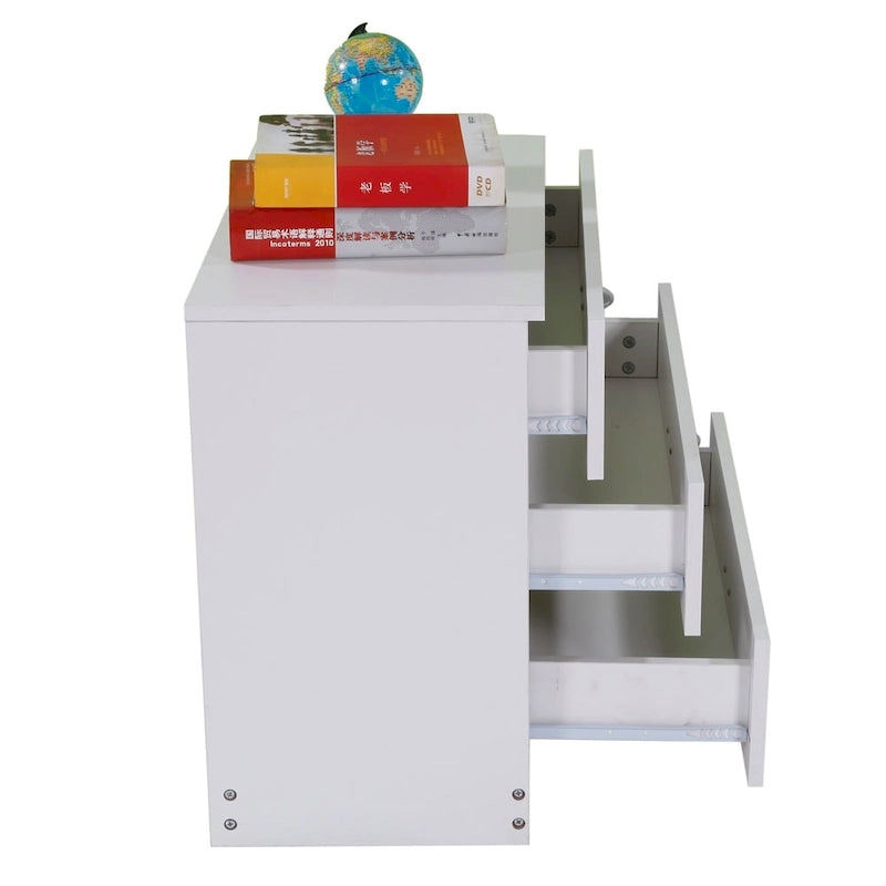 Modern Simple 3-Drawer Dresser White