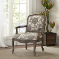 Camel Back Exposed Wood Chair