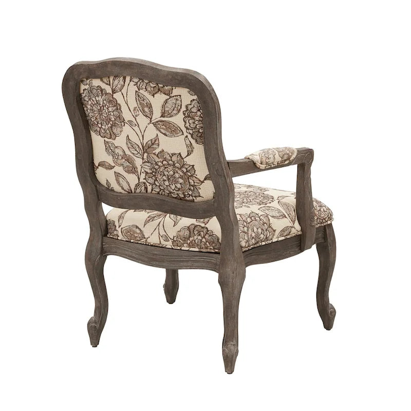 Camel Back Exposed Wood Chair