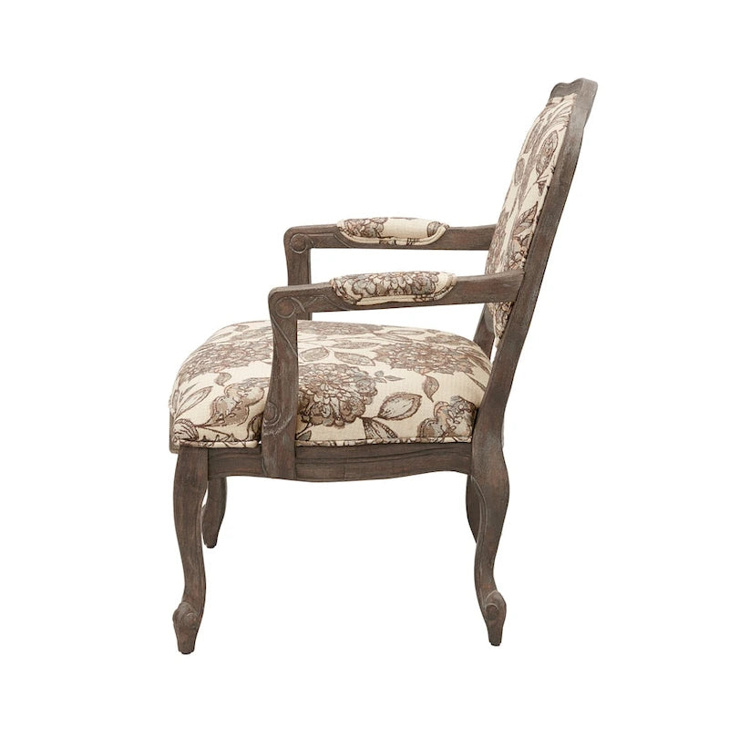 Camel Back Exposed Wood Chair