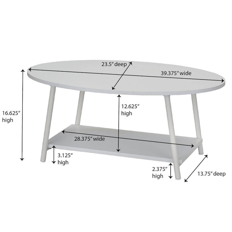 Coffee Table with Storage Shelf
