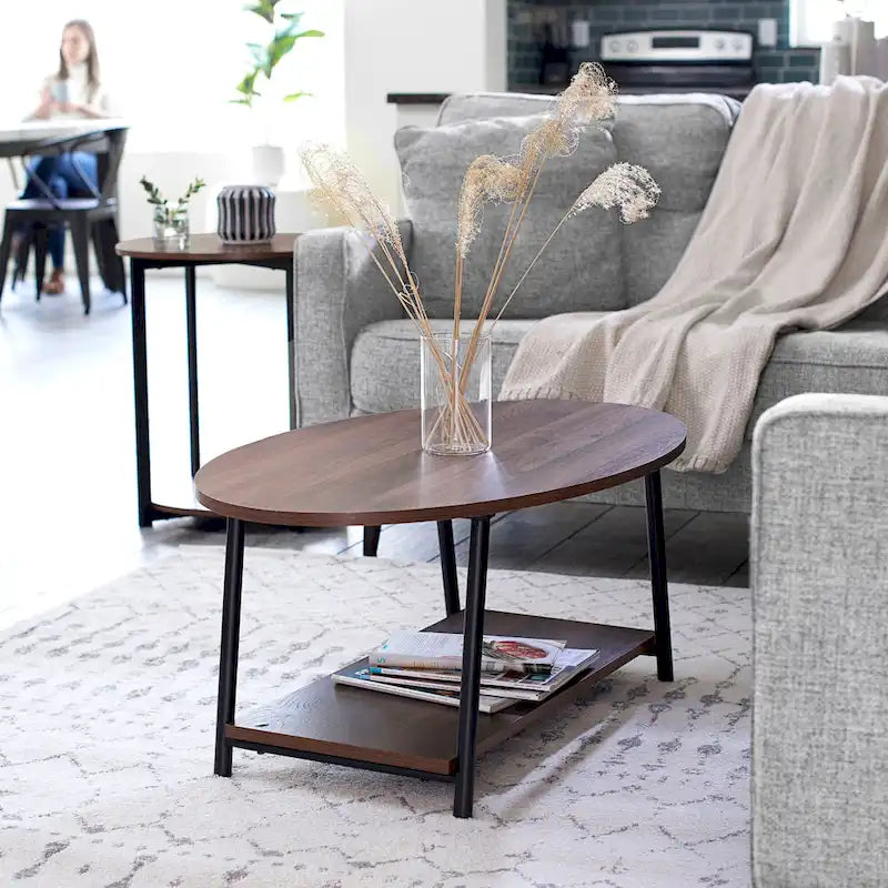 Coffee Table with Storage Shelf