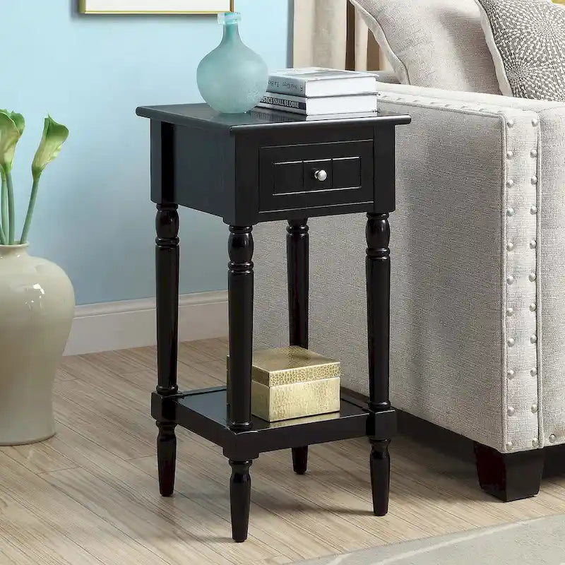  French Country Khloe 1 Drawer Accent Table with Shelf