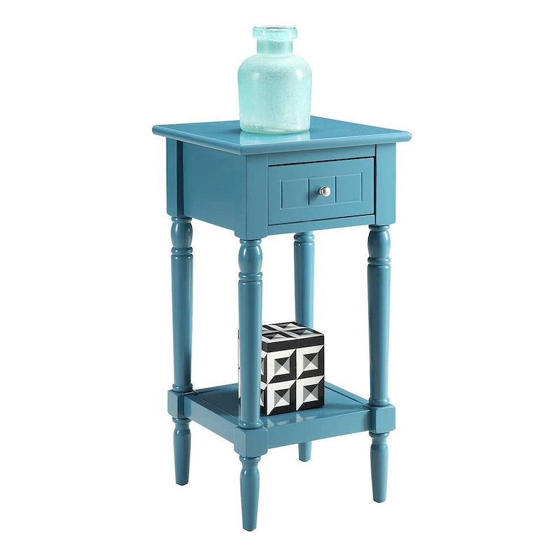 French Country 1 Drawer Accent Table with Shelf