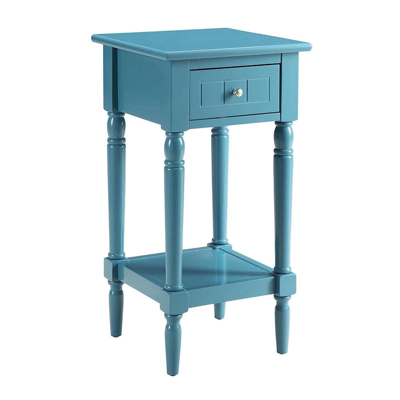 French Country 1 Drawer Accent Table with Shelf