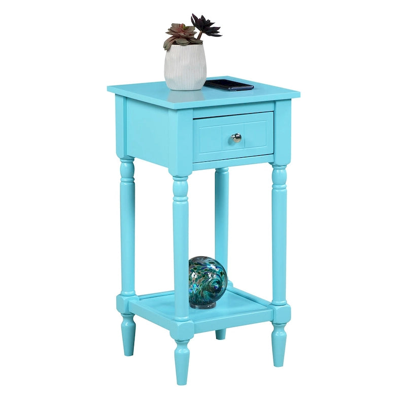 French Country 1 Drawer Accent Table with Shelf