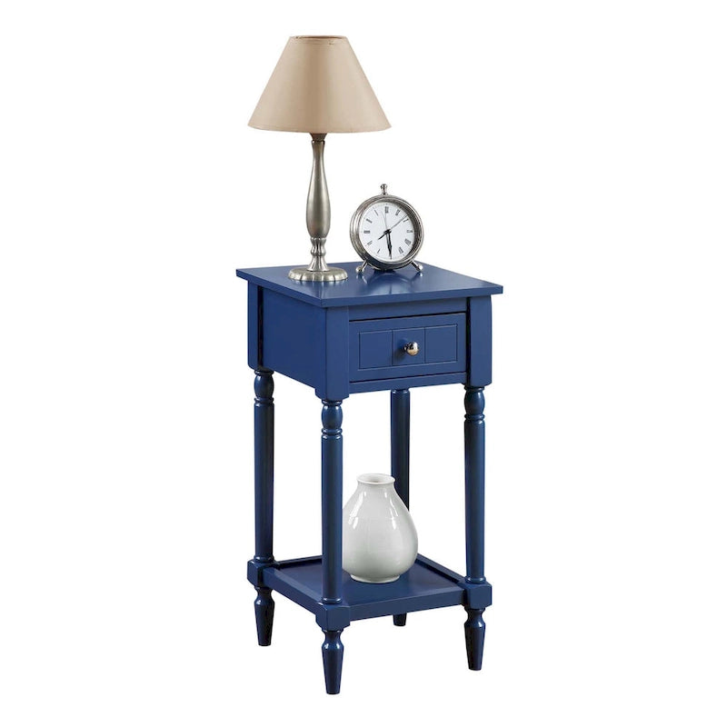 French Country 1 Drawer Accent Table with Shelf