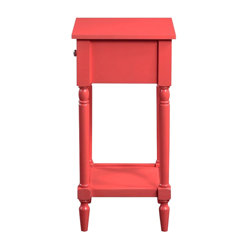 French Country 1 Drawer Accent Table with Shelf