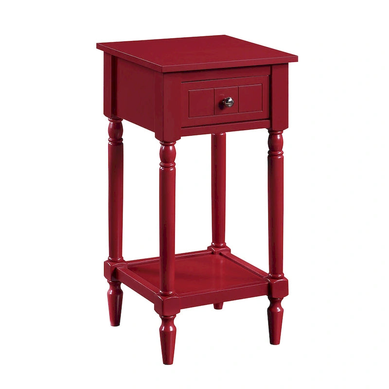 French Country 1 Drawer Accent Table with Shelf