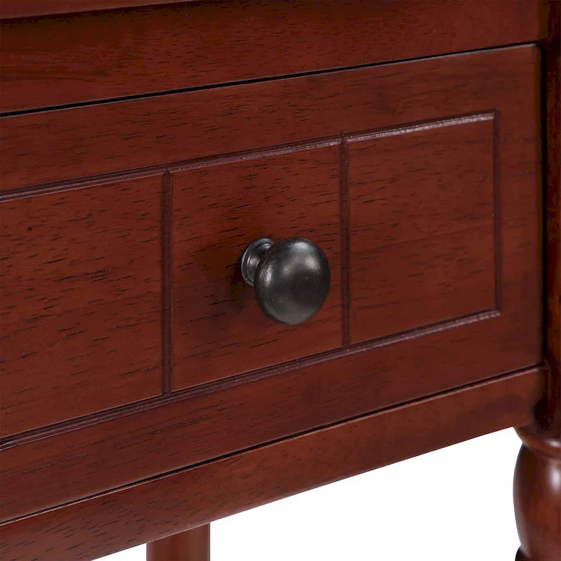 French Country 1 Drawer Accent Table with Shelf