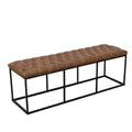 Modern Faux Leather Decorative Storage Bench