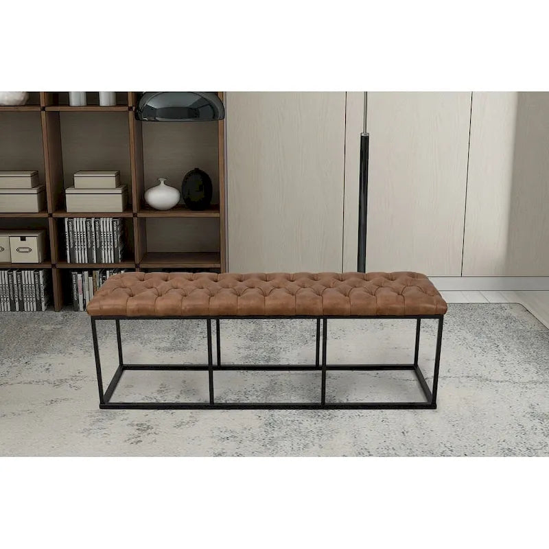  DeAngelo Faux Leather Decorative Bench