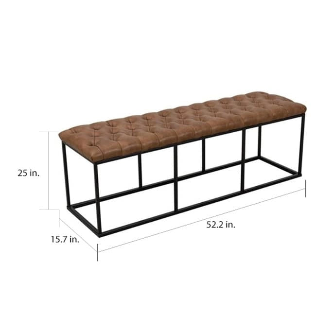 Modern Faux Leather Decorative Storage Bench