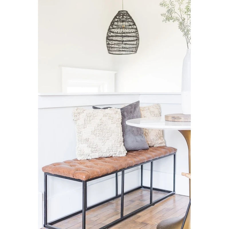 Modern Faux Leather Decorative Storage Bench