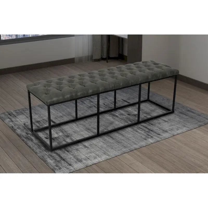 Modern Faux Leather Decorative Storage Bench