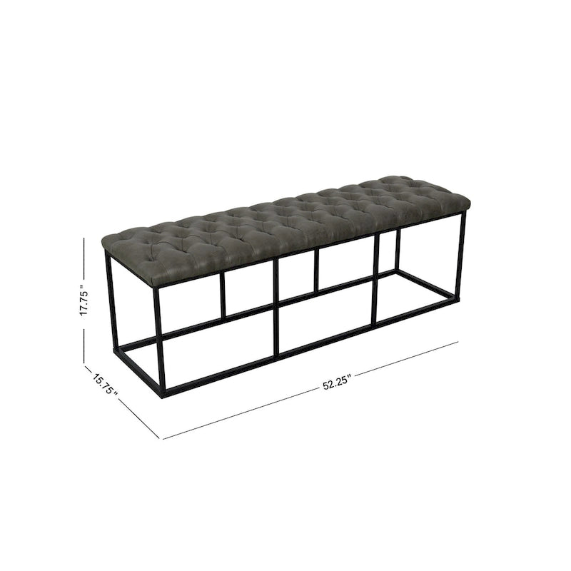 Modern Faux Leather Decorative Storage Bench