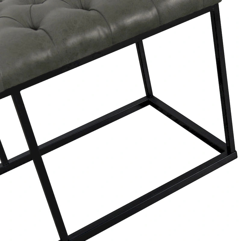 Modern Faux Leather Decorative Storage Bench