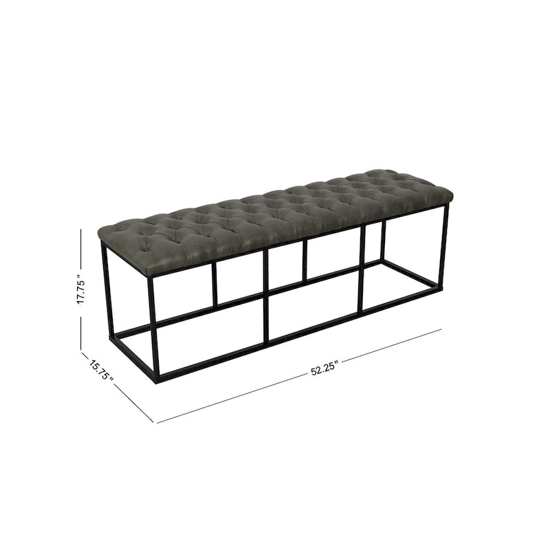 Modern Faux Leather Decorative Storage Bench