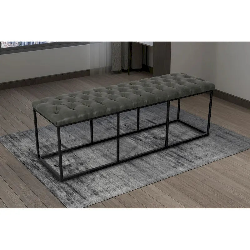 Modern Faux Leather Decorative Storage Bench
