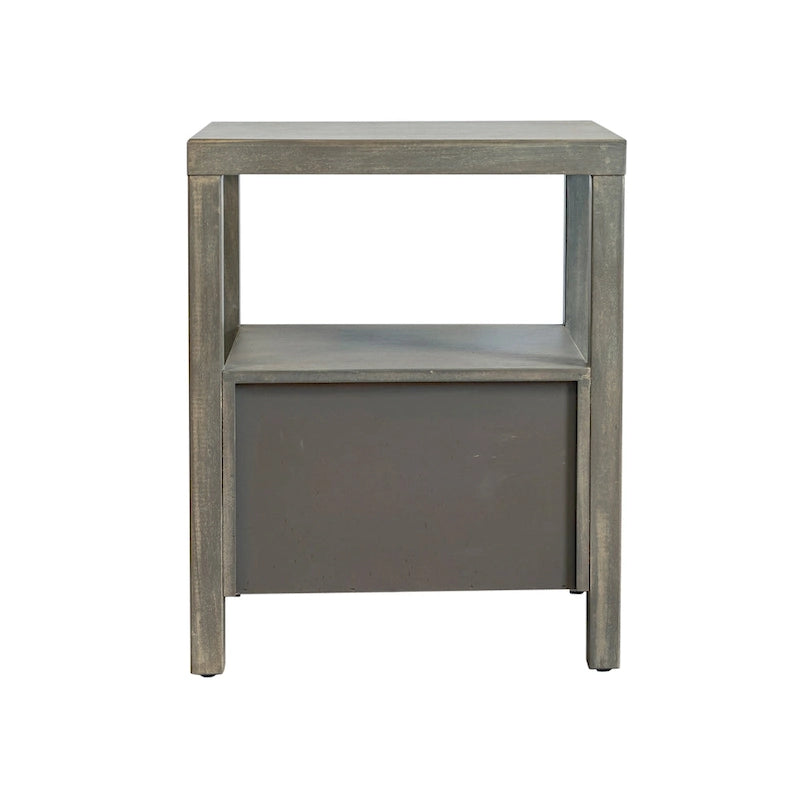 Wood Storage End Table