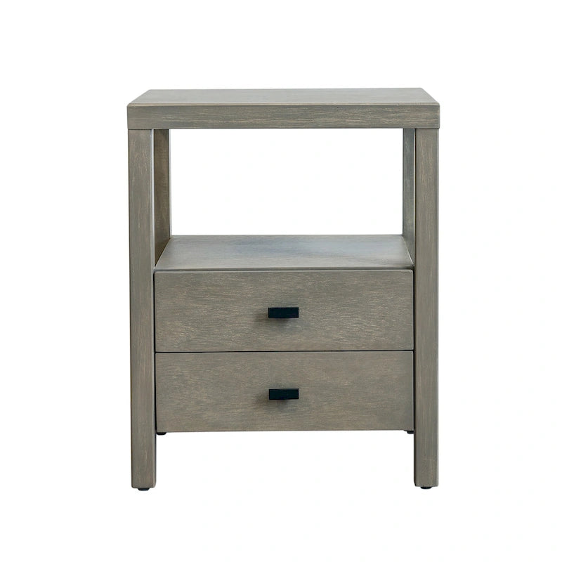 Wood Storage End Table