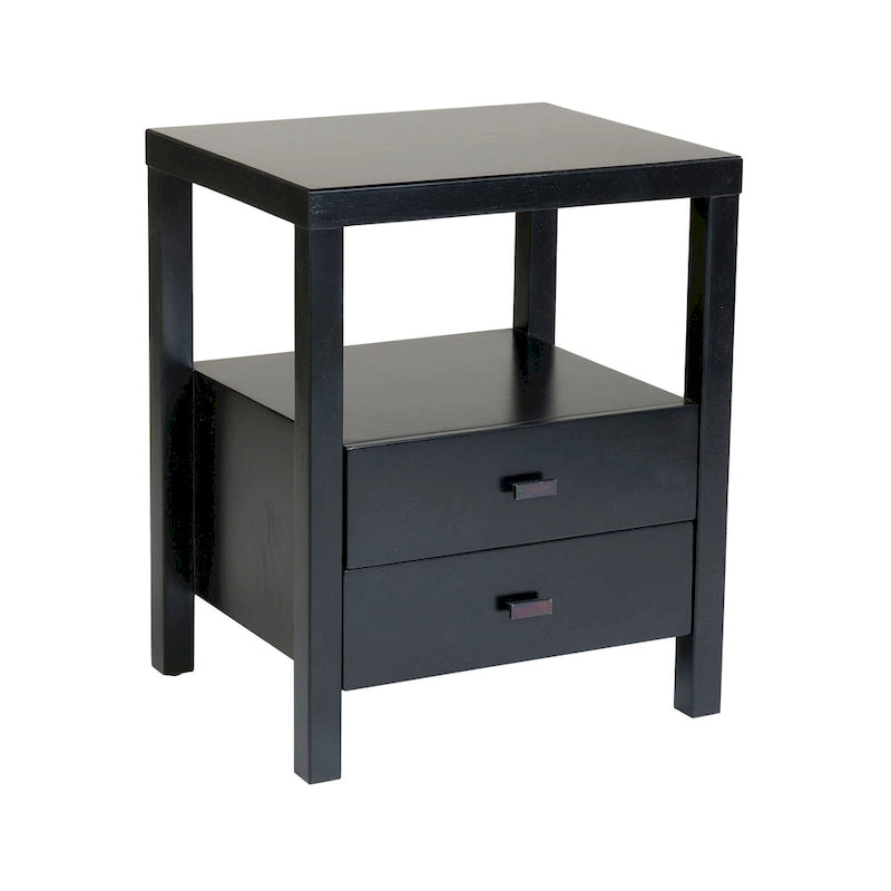Wood Storage End Table