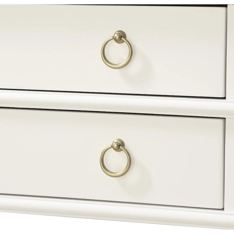 2-Drawer Tray Top Nightstand
