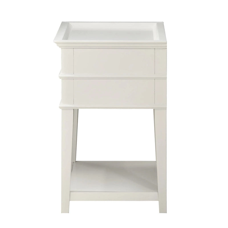 2-Drawer Tray Top Nightstand