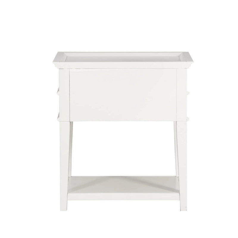 2-Drawer Tray Top Nightstand