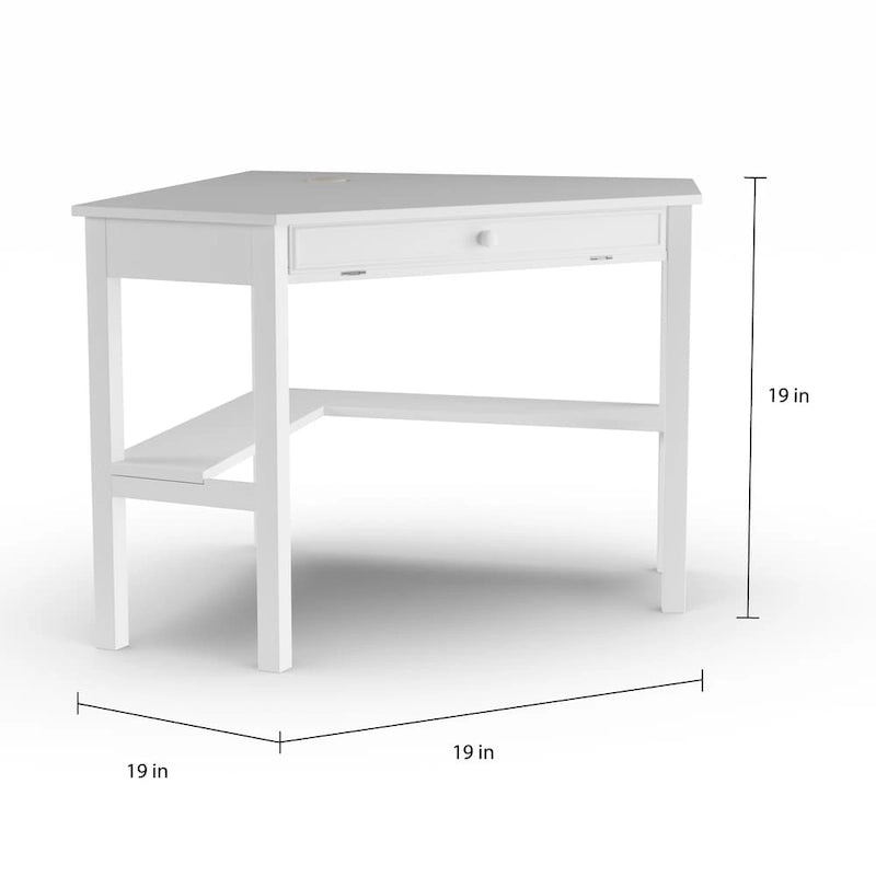 White Birch Corner Desk