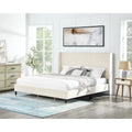 Upholstered Wingback Platform Bed