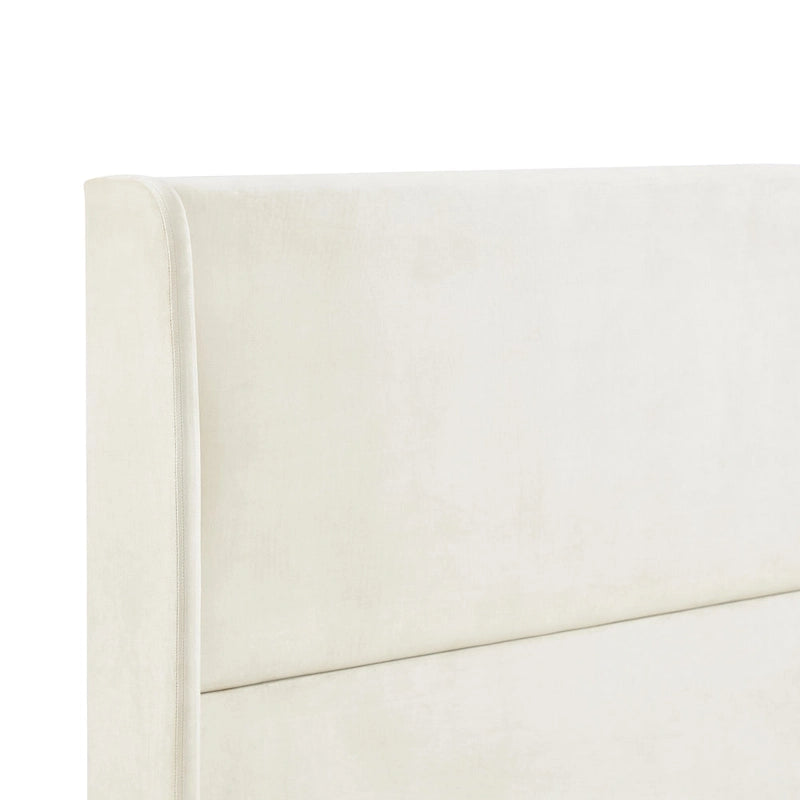 Upholstered Wingback Platform Bed