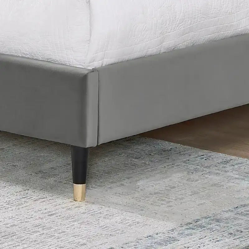 Upholstered Wingback Platform Bed