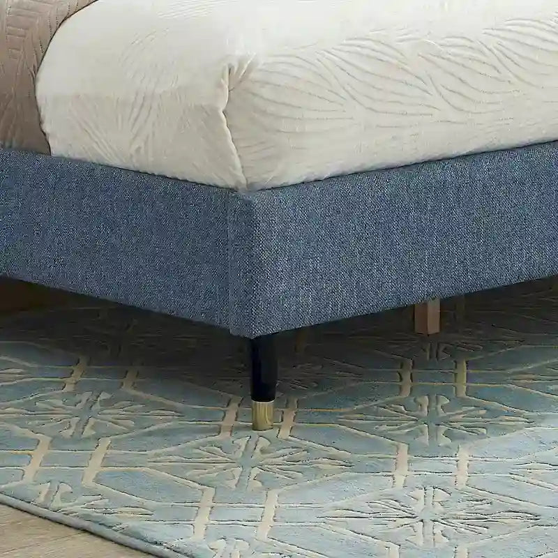Upholstered Wingback Platform Bed