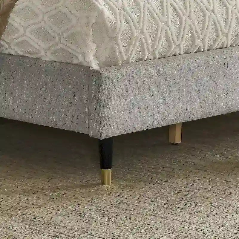 Upholstered Wingback Platform Bed