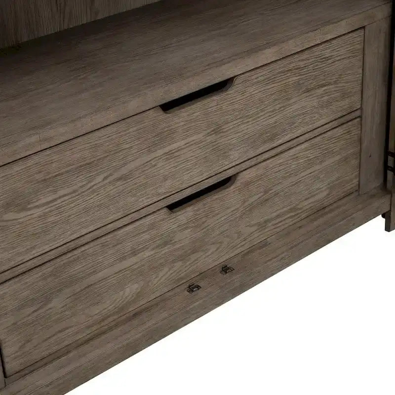 Cobblestone Oak Armoire for Bedroom Storage - Width 54 x Depth 20 x Height 75