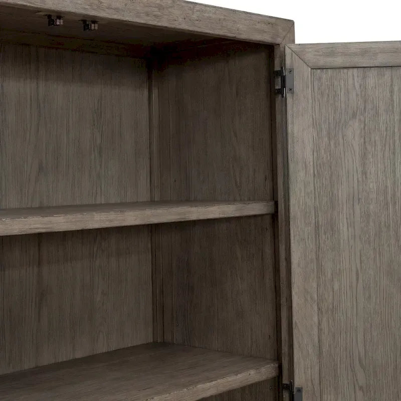 Cobblestone Oak Armoire for Bedroom Storage - Width 54 x Depth 20 x Height 75
