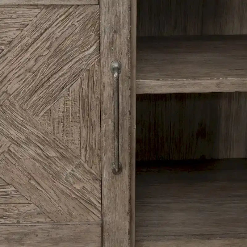 Cobblestone Oak Armoire for Bedroom Storage - Width 54 x Depth 20 x Height 75
