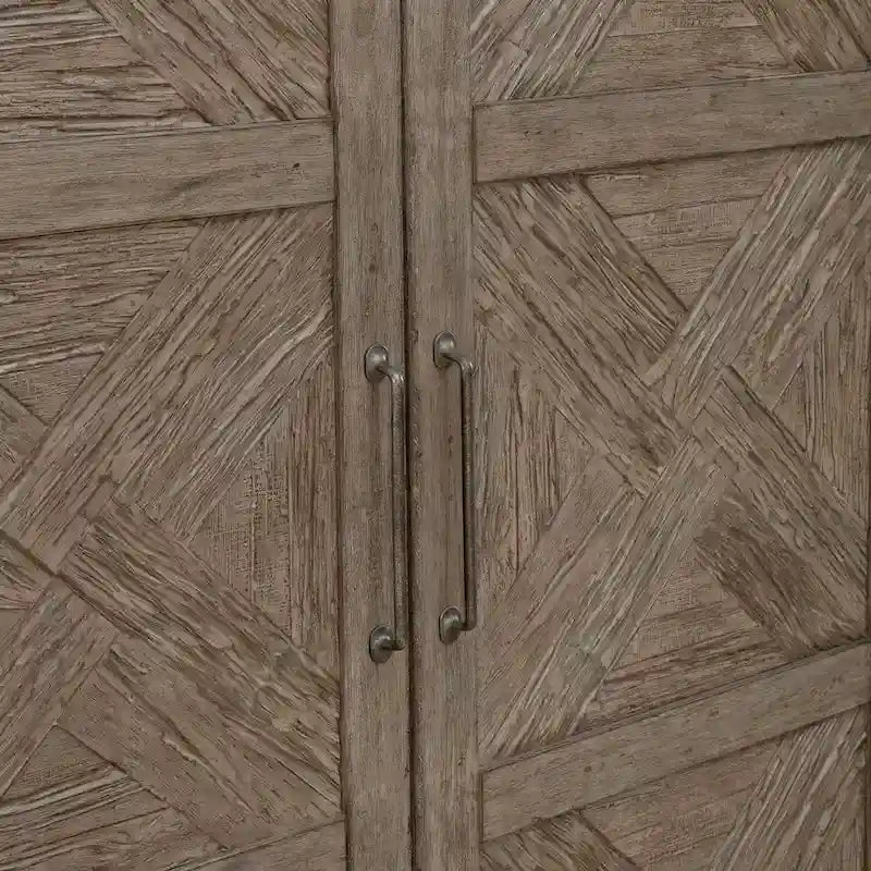 Cobblestone Oak Armoire for Bedroom Storage - Width 54 x Depth 20 x Height 75