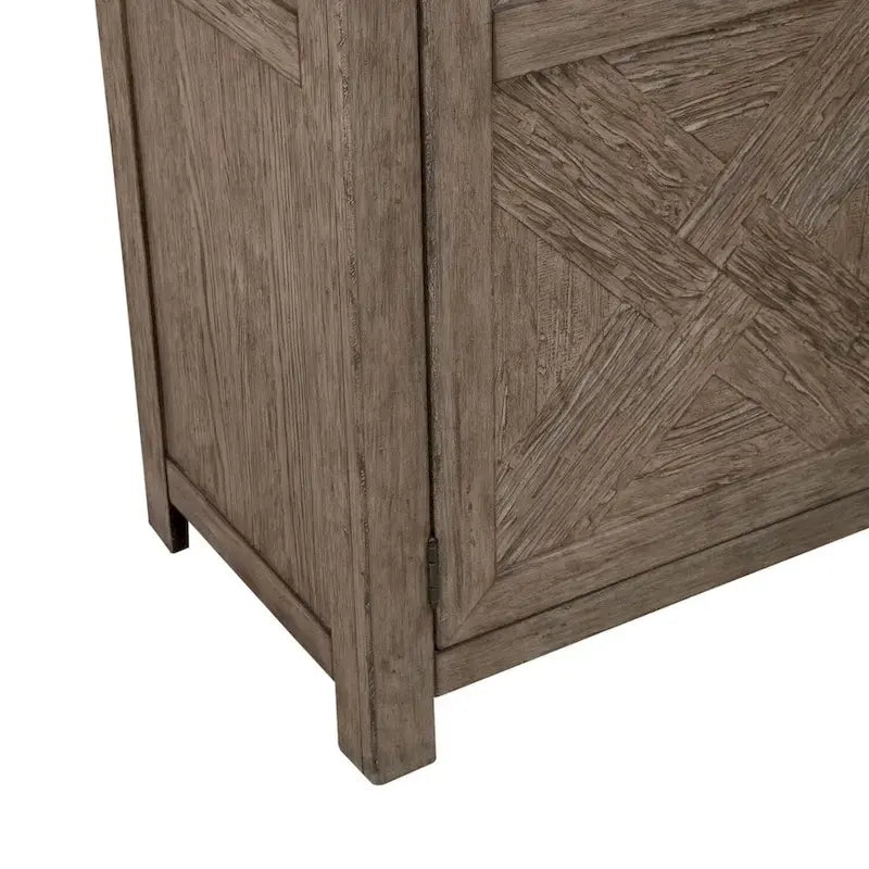 Cobblestone Oak Armoire for Bedroom Storage - Width 54 x Depth 20 x Height 75