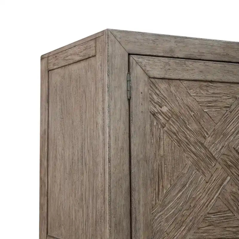 Cobblestone Oak Armoire for Bedroom Storage - Width 54 x Depth 20 x Height 75